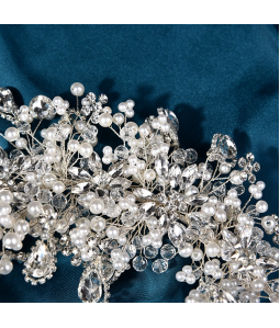 Bridal Crown Hair Accessories Luxury Beauty Handmade Rhinestone Pearl Headband