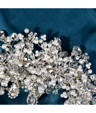 Bridal Crown Hair Accessories Luxury Beauty Handmade Rhinestone Pearl Headband