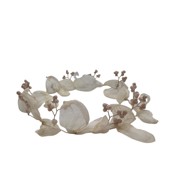 Sweet Mesh Hair Comb With Accessories Fabric Floral Headdress