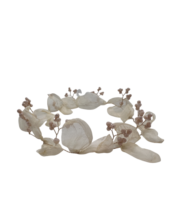 Sweet Mesh Hair Comb With Accessories Fabric Floral Headdress