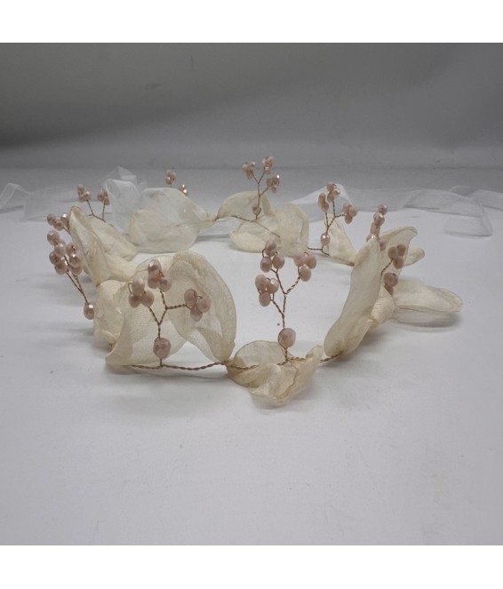 Sweet Mesh Hair Comb With Accessories Fabric Floral Headdress