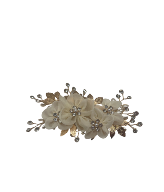 Sweet Mesh Hair Comb Headband Accessories Simulation Fabric Flower Headdress