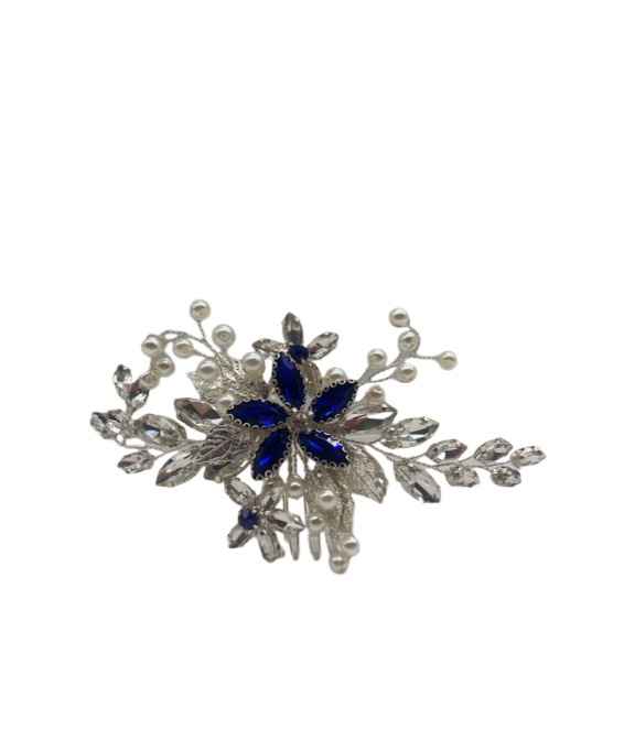 Sapphire Hair Comb Handmade Hair Ornaments Fashionable Hair Comb