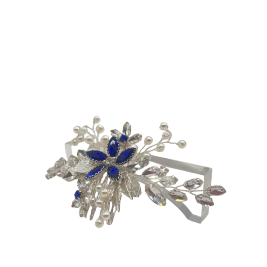 Sapphire Hair Comb Handmade Hair Ornaments Fashionable Hair Comb