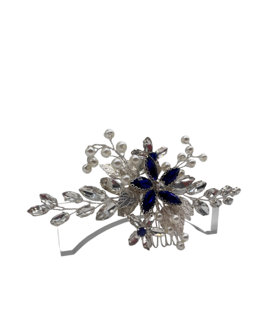 Sapphire Hair Comb Handmade Hair Ornaments Fashionable Hair Comb