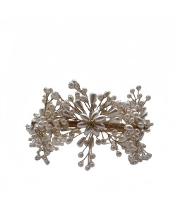 Pearl Pressed Hairband Sweet Flower Headdress Handmade Beaded Hairband