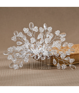 Crystal Comb And Hairpin With Elegant Handmade Beaded Hair Accessories