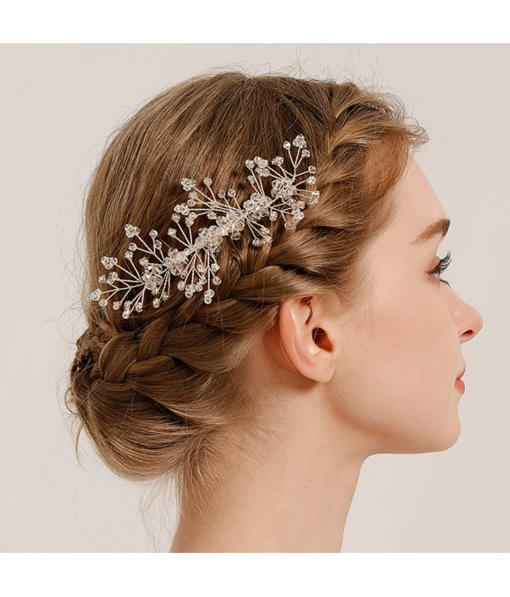 Crystal Hair Comb Hair Accessories Fairy Handmade Beaded Hair Comb Hair Accessories