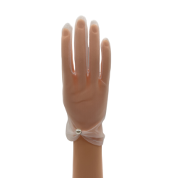 Satin Pearl Gloves Elegant Vintage White Short Gloves