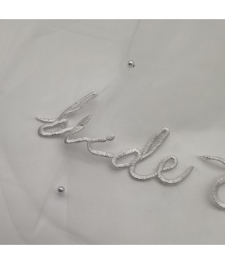 2 Tiers Pearl Veil Bride Wedding Veil Soft Tulle Bridal Veils With Comb