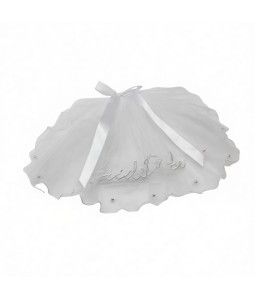 2 Tiers Pearl Hair Bow Veil Bride Wedding Veil Soft Tulle Bridal Veils With Comb