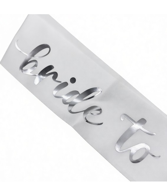 White Bride To Be Sash For Bridal Shower Bachelorette Party Wedding Engagement Party