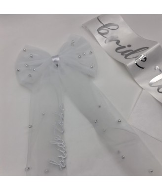 2 Pcs Bride To Be Sash And Veil For Bachelorette Party Decorations