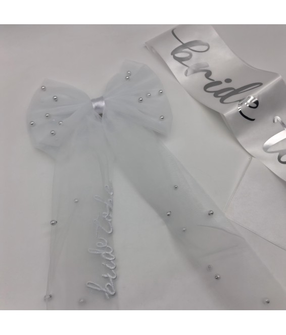 2 Pcs Bride To Be Sash And Veil For Bachelorette Party Decorations