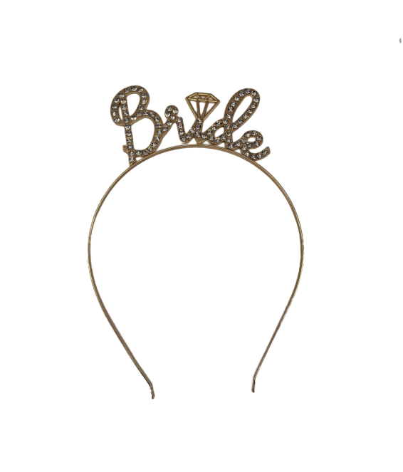 Gold Bride Headband For Bachelorette Party Decorations