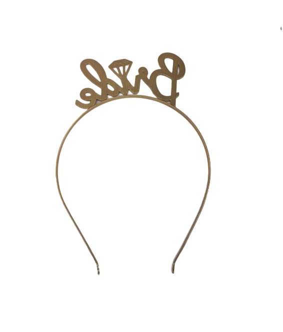 Gold Bride Headband For Bachelorette Party Decorations