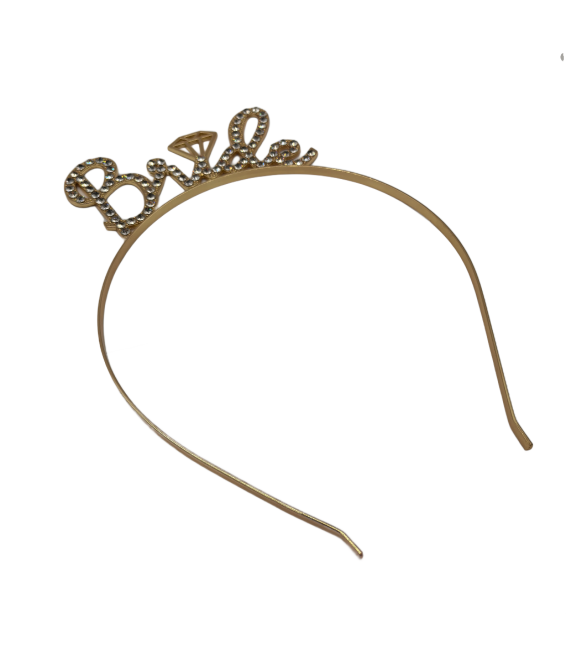 Gold Bride Headband For Bachelorette Party Decorations