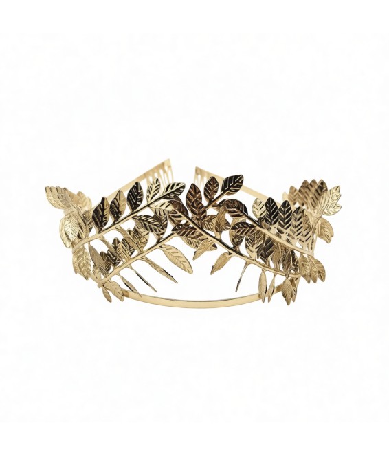 Gold Leaf Wedding Headband,Metal Bridal Headband