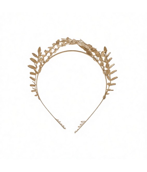 Gold Leaf Wedding Headband,Metal Bridal Headband