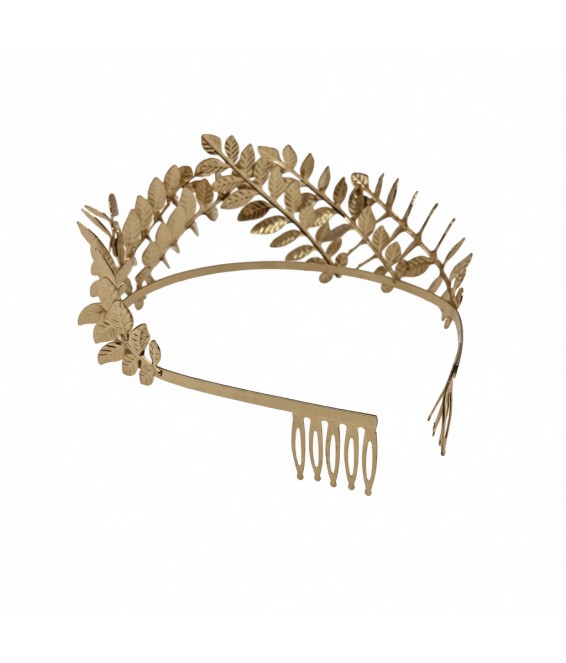 Gold Leaf Wedding Headband,Metal Bridal Headband
