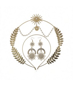 2 Pcs Boho Headband and Dangle Earrings For Wedding