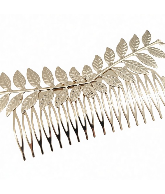 Bridal Gold Leaf Hair Comb,Wedding Hair Comb
