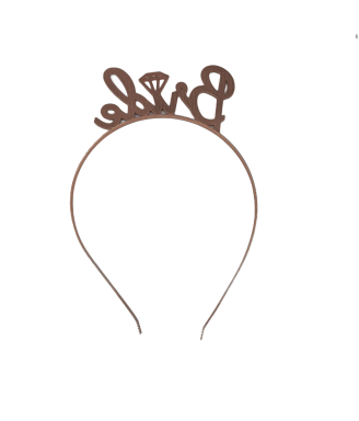 Rose Gold Bride Headband For Bachelorette Party Decorations